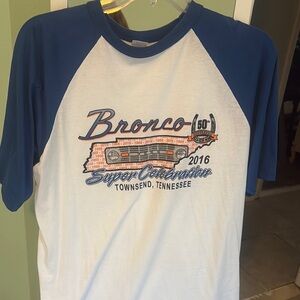 Augusta Sportswear Blue and White Short Sleeve Tees